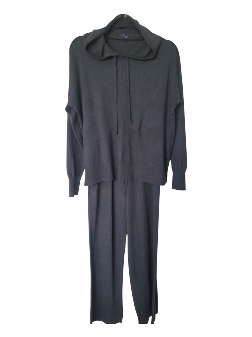 ✅ Splendid Black Two-Piece Knit Hoodie & Pant Set size S